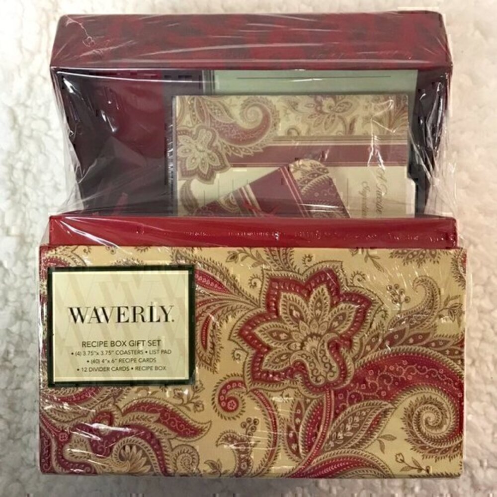 Waverly "Home at Last" Recipe Box Gift Set